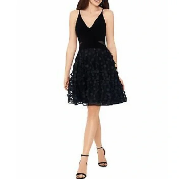 xscape floral fit and flare dress Xscape Floral Maxi Dress 6245X